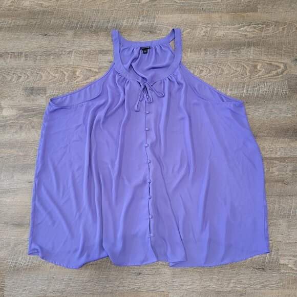 TORRID | Georgette Split Tie Neck Tank Top Blouse | Sz. 6X - Picture 2 of 5